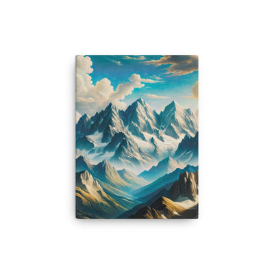 Ein Gemälde von Bergen, das eine epische Atmosphäre ausstrahlt. Kunst der Frührenaissance - Dünne Leinwand berge xxx yyy zzz 30.5 x 40.6 cm