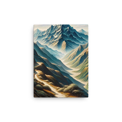 Berglandschaft: Acrylgemälde mit hervorgehobenem Pfad - Dünne Leinwand berge xxx yyy zzz 30.5 x 40.6 cm