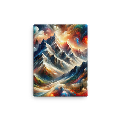 Expressionistische Alpen, Berge: Gemälde mit Farbexplosion - Dünne Leinwand berge xxx yyy zzz 30.5 x 40.6 cm