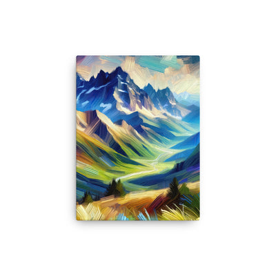 Impressionistische Alpen, lebendige Farbtupfer und Lichteffekte - Dünne Leinwand berge xxx yyy zzz 30.5 x 40.6 cm