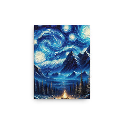 Sternennacht-Stil Ölgemälde der Alpen, himmlische Wirbelmuster - Dünne Leinwand berge xxx yyy zzz 30.5 x 40.6 cm