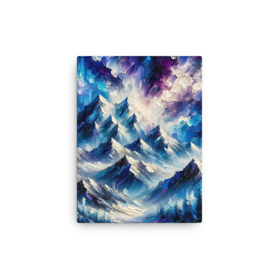 Alpenabstraktion mit dramatischem Himmel in Öl - Dünne Leinwand berge xxx yyy zzz 30.5 x 40.6 cm