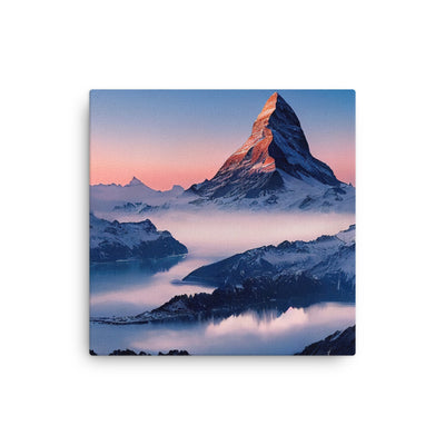 Matternhorn - Nebel - Berglandschaft - Malerei - Dünne Leinwand berge xxx 40.6 x 40.6 cm