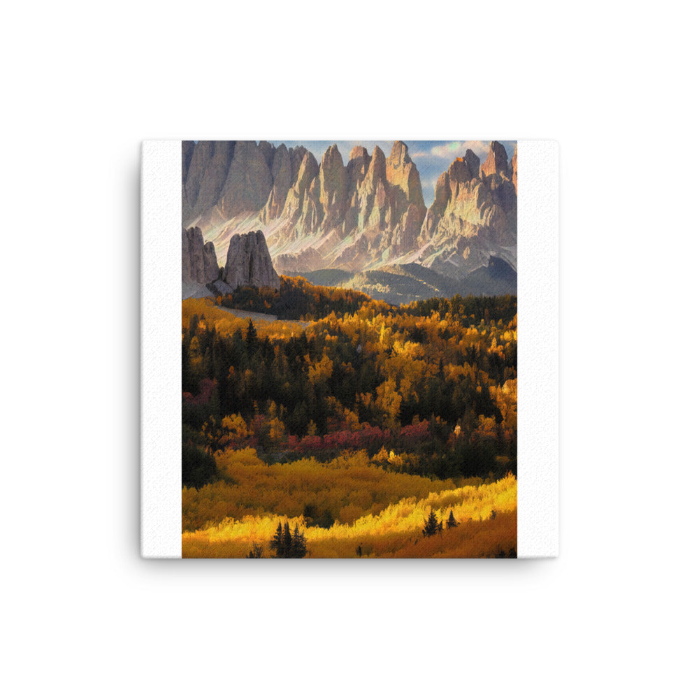 Dolomiten Berge - Malerei - Dünne Leinwand berge xxx 40.6 x 40.6 cm