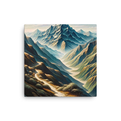 Berglandschaft: Acrylgemälde mit hervorgehobenem Pfad - Dünne Leinwand berge xxx yyy zzz 40.6 x 40.6 cm