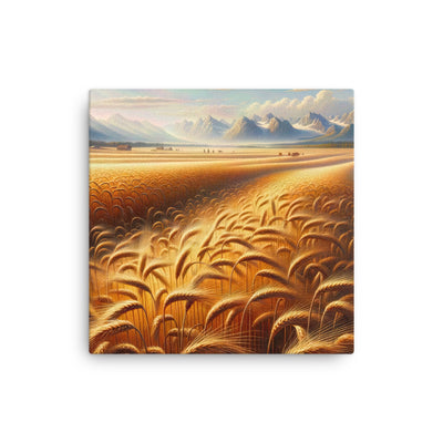 Ölgemälde eines bayerischen Weizenfeldes, endlose goldene Halme (TR) - Dünne Leinwand xxx yyy zzz 40.6 x 40.6 cm
