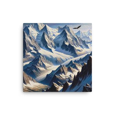 Ölgemälde der Alpen mit hervorgehobenen zerklüfteten Geländen im Licht und Schatten - Dünne Leinwand berge xxx yyy zzz 40.6 x 40.6 cm