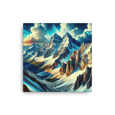 Majestätische Alpen in zufällig ausgewähltem Kunststil - Dünne Leinwand berge xxx yyy zzz 40.6 x 40.6 cm