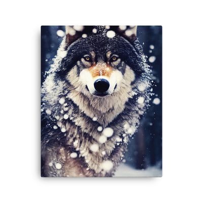 Wolf im Schnee - Episches Foto - Dünne Leinwand camping xxx 40.6 x 50.8 cm