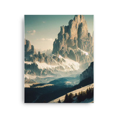 Dolomiten - Landschaftsmalerei - Dünne Leinwand berge xxx 40.6 x 50.8 cm