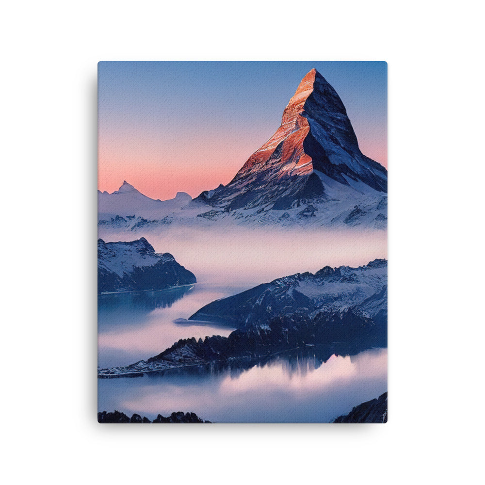 Matternhorn - Nebel - Berglandschaft - Malerei - Dünne Leinwand berge xxx 40.6 x 50.8 cm