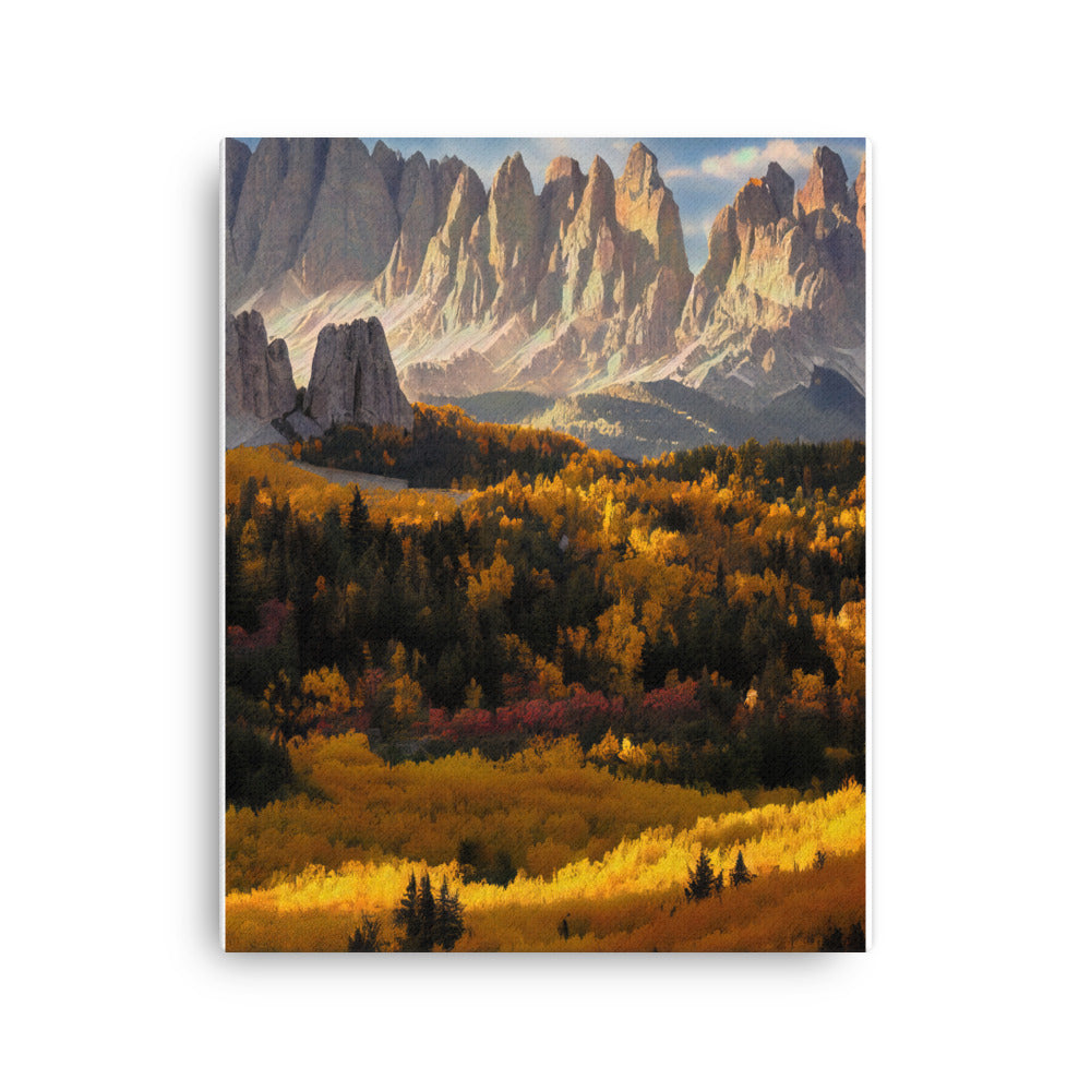 Dolomiten Berge - Malerei - Dünne Leinwand berge xxx 40.6 x 50.8 cm