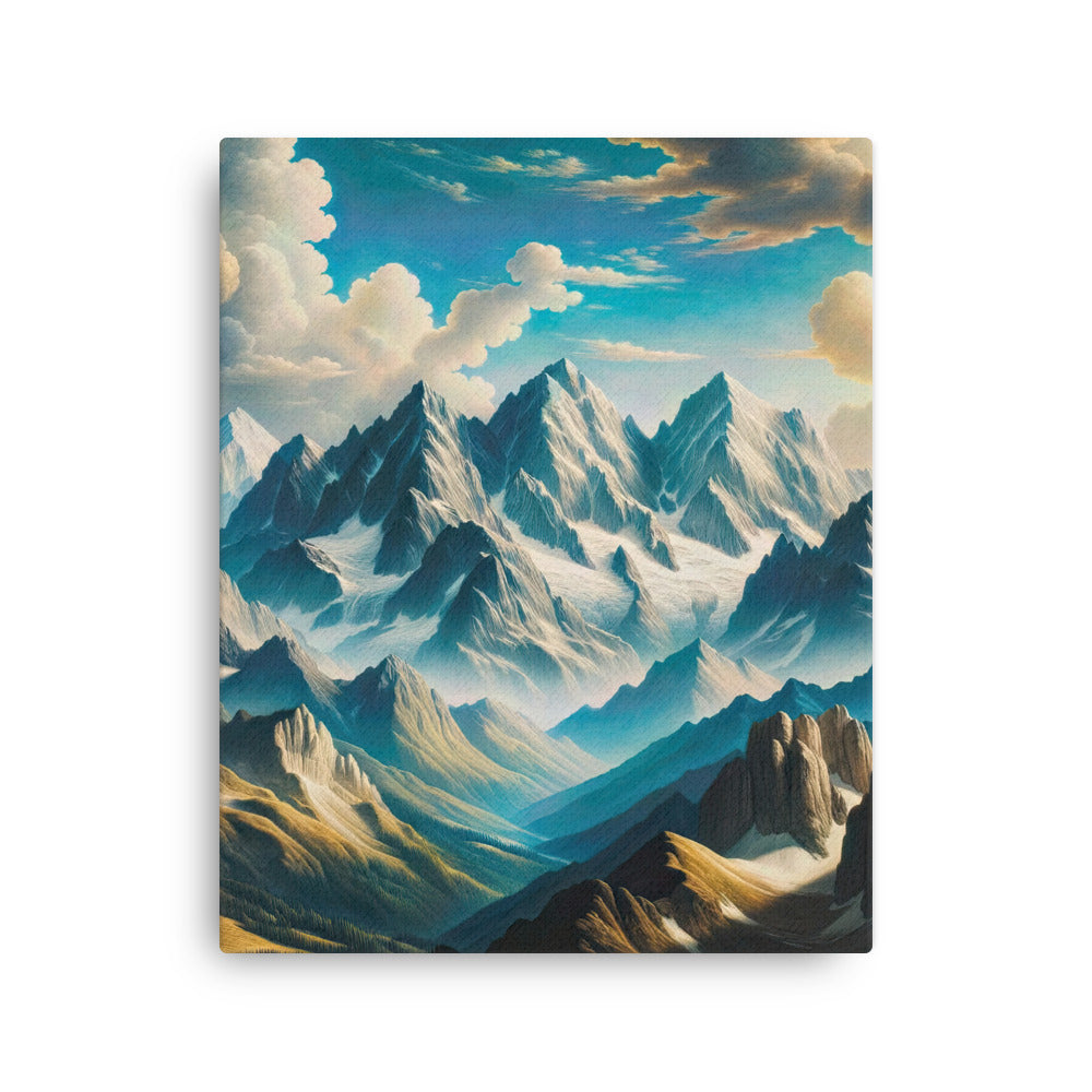 Ein Gemälde von Bergen, das eine epische Atmosphäre ausstrahlt. Kunst der Frührenaissance - Dünne Leinwand berge xxx yyy zzz 40.6 x 50.8 cm