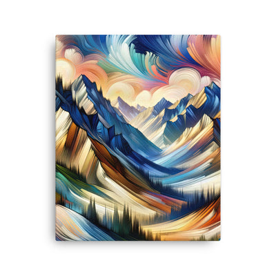 Alpen in abstrakter Expressionismus-Manier, wilde Pinselstriche - Dünne Leinwand berge xxx yyy zzz 40.6 x 50.8 cm