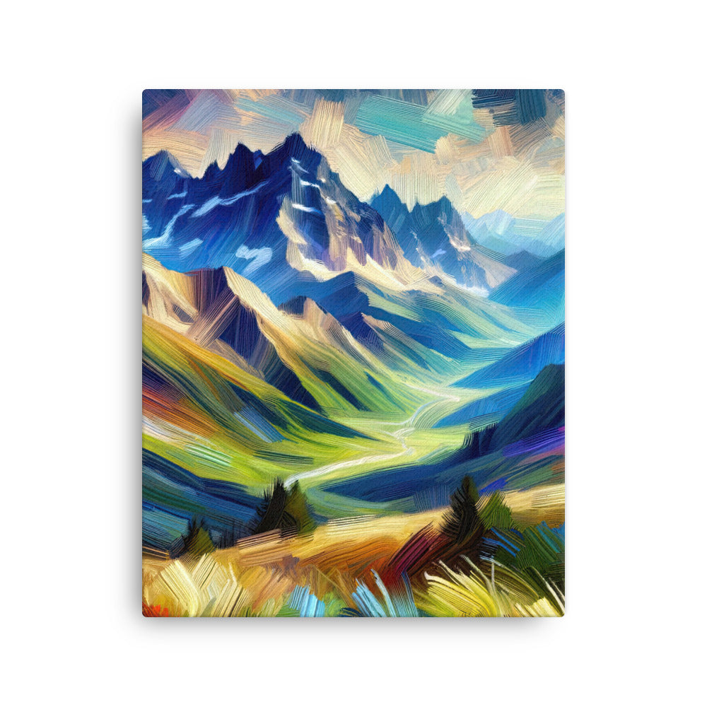Impressionistische Alpen, lebendige Farbtupfer und Lichteffekte - Dünne Leinwand berge xxx yyy zzz 40.6 x 50.8 cm