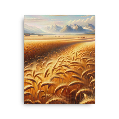 Ölgemälde eines bayerischen Weizenfeldes, endlose goldene Halme (TR) - Dünne Leinwand xxx yyy zzz 40.6 x 50.8 cm