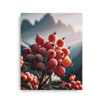 Foto einer Gruppe von Alpenbeeren mit kräftigen Farben und detaillierten Texturen - Dünne Leinwand berge xxx yyy zzz 40.6 x 50.8 cm