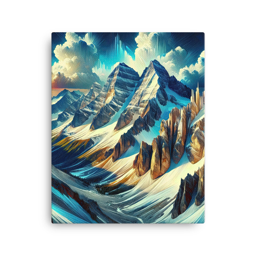 Majestätische Alpen in zufällig ausgewähltem Kunststil - Dünne Leinwand berge xxx yyy zzz 40.6 x 50.8 cm