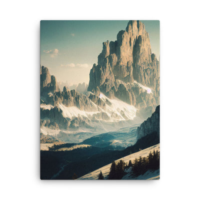Dolomiten - Landschaftsmalerei - Dünne Leinwand berge xxx 45.7 x 61 cm