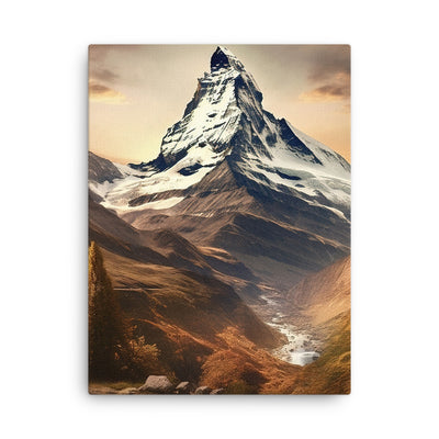 Matterhorn - Epische Malerei - Landschaft - Dünne Leinwand berge xxx 45.7 x 61 cm
