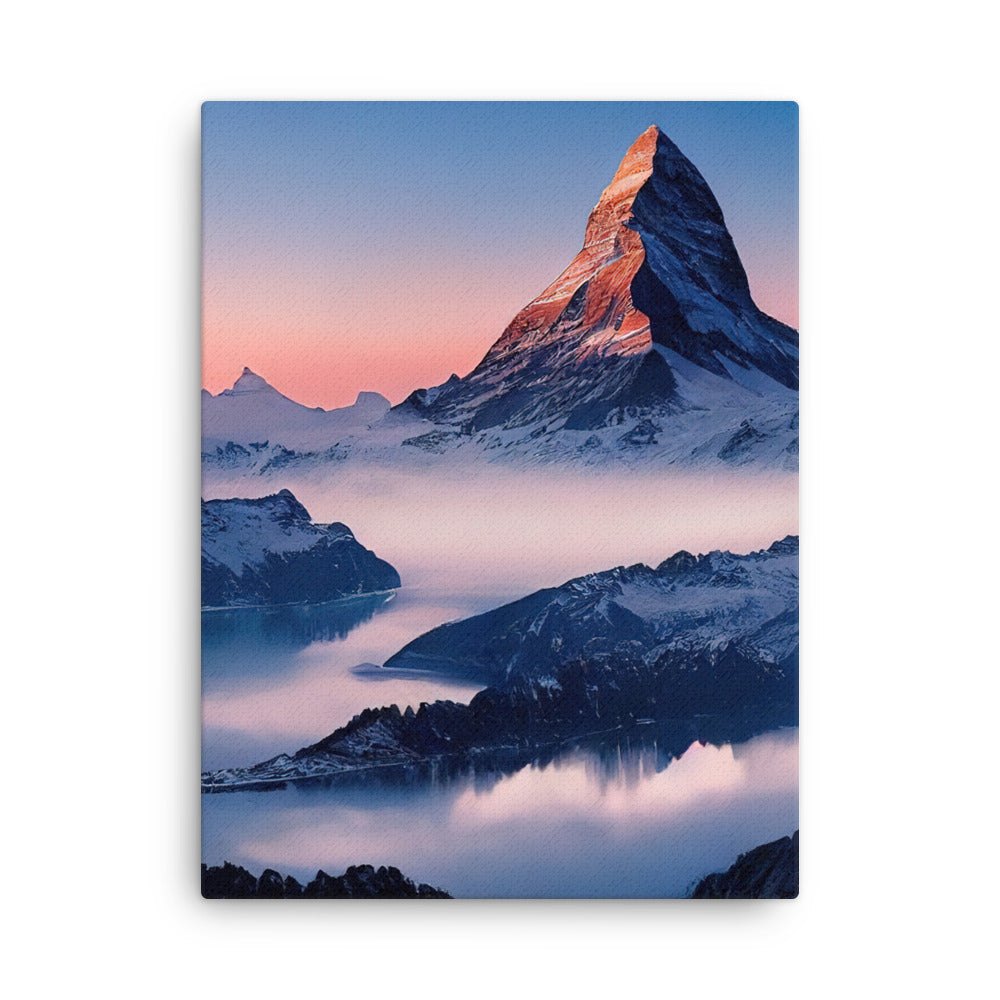 Matternhorn - Nebel - Berglandschaft - Malerei - Dünne Leinwand berge xxx 45.7 x 61 cm