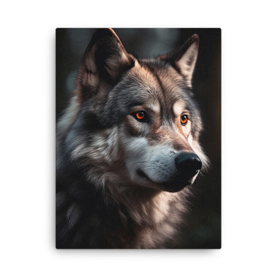 Wolf Porträt - Fotorealistische Malerei - Dünne L.einwand camping xxx 45.7 x 61 cm