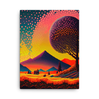 Berge und warme Farben - Punktkunst - Dünne Leinwand berge xxx 45.7 x 61 cm