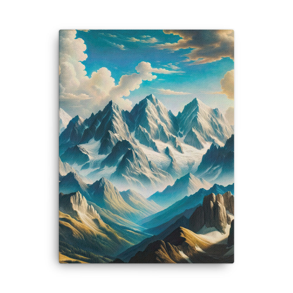 Ein Gemälde von Bergen, das eine epische Atmosphäre ausstrahlt. Kunst der Frührenaissance - Dünne Leinwand berge xxx yyy zzz 45.7 x 61 cm