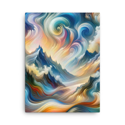 Ätherische schöne Alpen in lebendigen Farbwirbeln - Abstrakte Berge - Dünne Leinwand berge xxx yyy zzz 45.7 x 61 cm