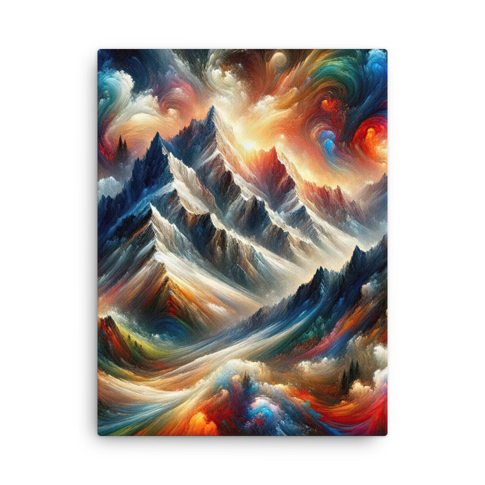 Expressionistische Alpen, Berge: Gemälde mit Farbexplosion - Dünne Leinwand berge xxx yyy zzz 45.7 x 61 cm