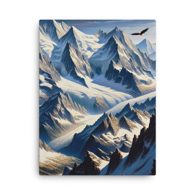Ölgemälde der Alpen mit hervorgehobenen zerklüfteten Geländen im Licht und Schatten - Dünne Leinwand berge xxx yyy zzz 45.7 x 61 cm