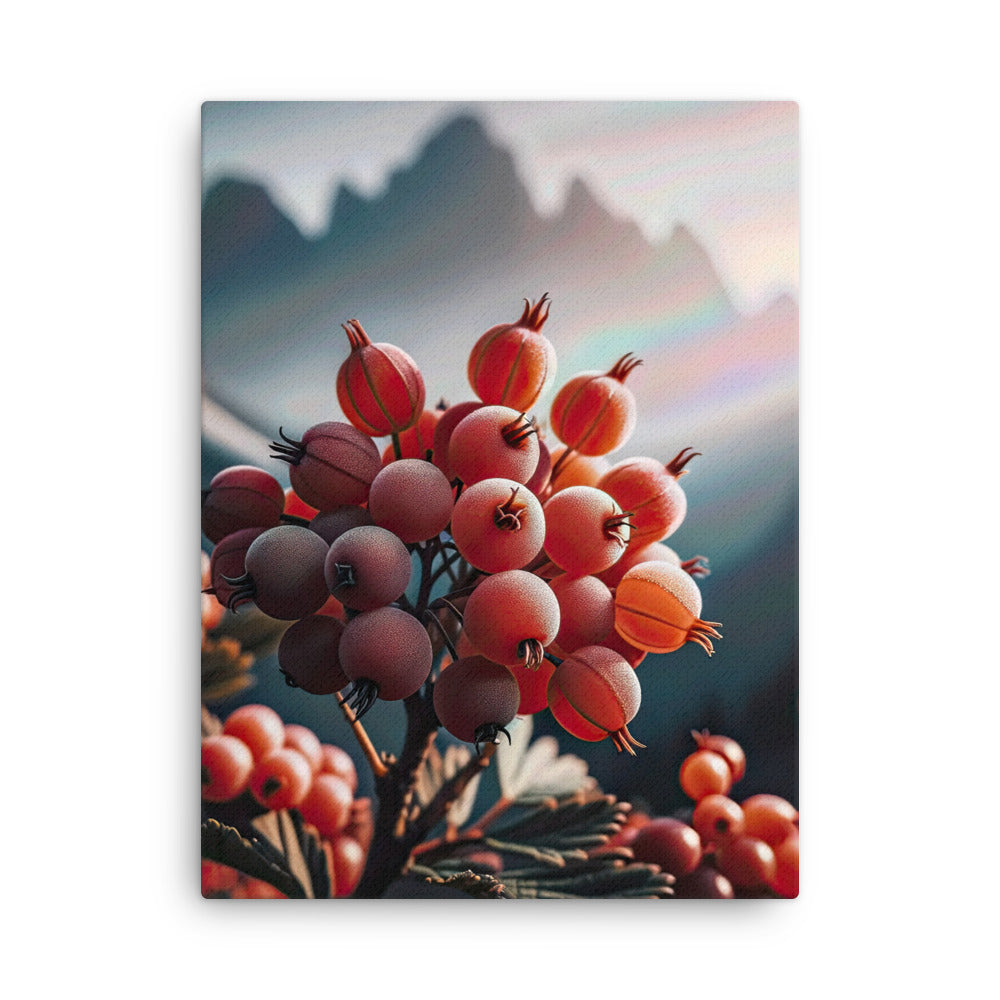 Foto einer Gruppe von Alpenbeeren mit kräftigen Farben und detaillierten Texturen - Dünne Leinwand berge xxx yyy zzz 45.7 x 61 cm