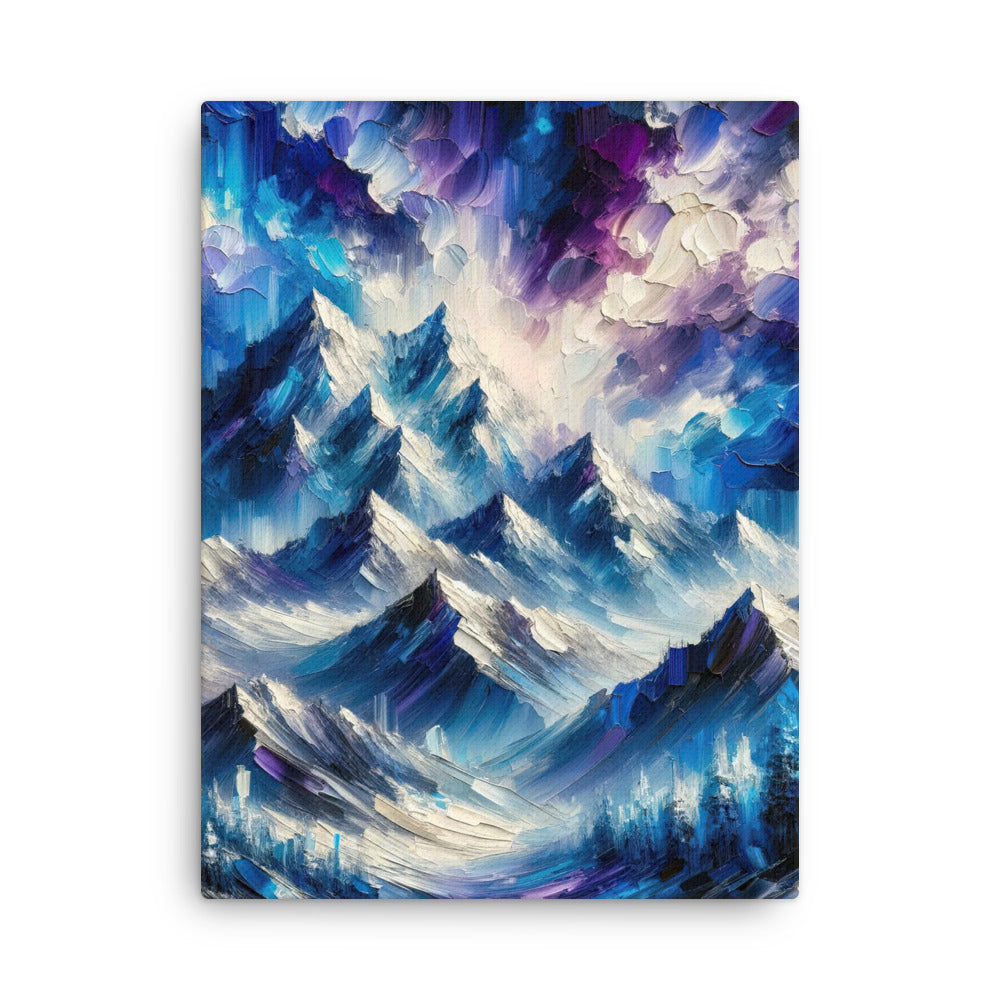 Alpenabstraktion mit dramatischem Himmel in Öl - Dünne Leinwand berge xxx yyy zzz 45.7 x 61 cm