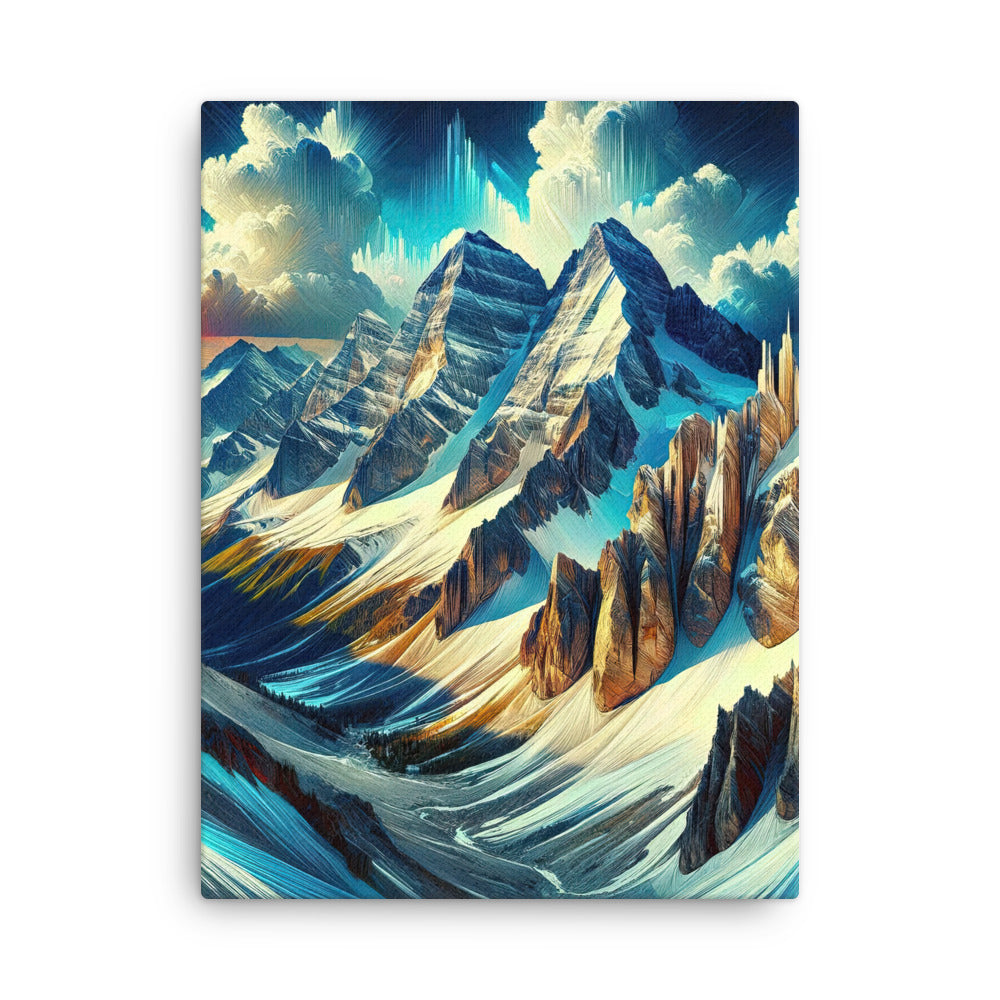 Majestätische Alpen in zufällig ausgewähltem Kunststil - Dünne Leinwand berge xxx yyy zzz 45.7 x 61 cm