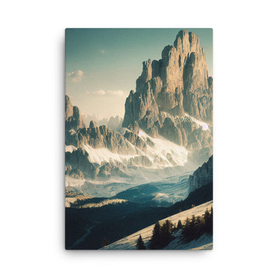 Dolomiten - Landschaftsmalerei - Dünne Leinwand berge xxx 61 x 91.4 cm