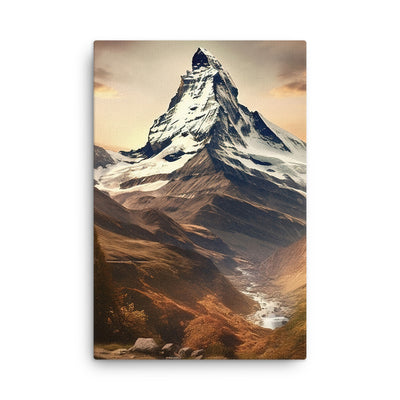 Matterhorn - Epische Malerei - Landschaft - Dünne Leinwand berge xxx 61 x 91.4 cm