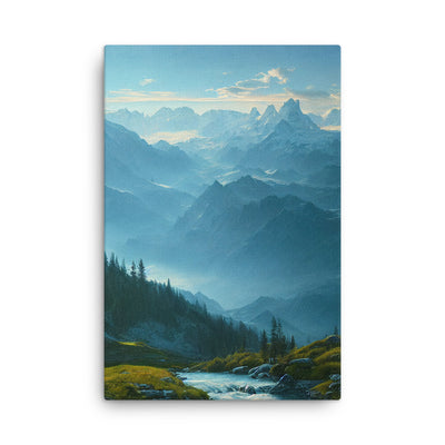 Gebirge, Wald und Bach - Thin Leinwand berge xxx 61 x 91.4 cm