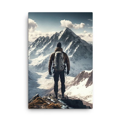 Wanderer auf Berg von hinten - Malerei - Dünne Leinwand berge xxx 61 x 91.4 cm