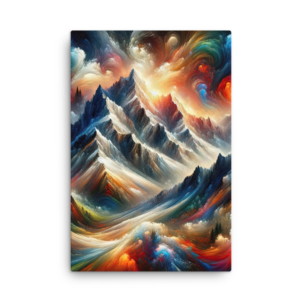 Expressionistische Alpen, Berge: Gemälde mit Farbexplosion - Dünne Leinwand berge xxx yyy zzz 61 x 91.4 cm