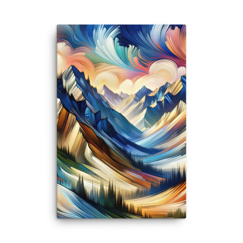 Alpen in abstrakter Expressionismus-Manier, wilde Pinselstriche - Dünne Leinwand berge xxx yyy zzz 61 x 91.4 cm