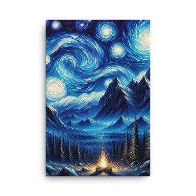 Sternennacht-Stil Ölgemälde der Alpen, himmlische Wirbelmuster - Dünne Leinwand berge xxx yyy zzz 61 x 91.4 cm