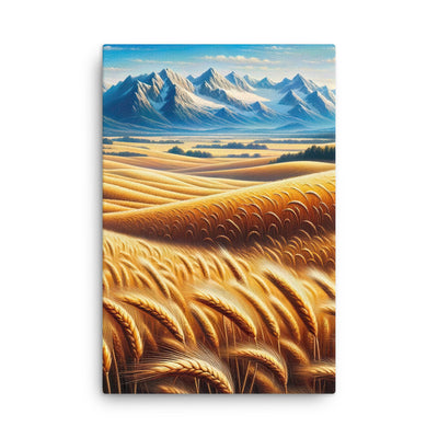 Ölgemälde eines weiten bayerischen Weizenfeldes, golden im Wind (TR) - Dünne Leinwand xxx yyy zzz 61 x 91.4 cm