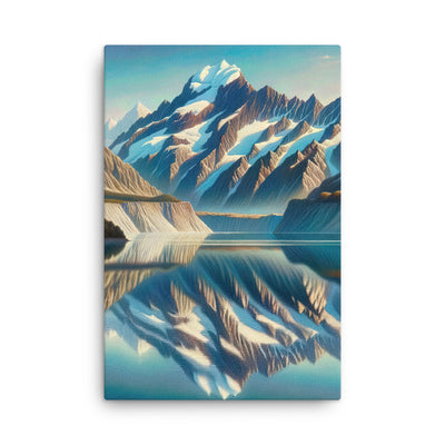 Ölgemälde eines unberührten Sees, der die Bergkette spiegelt - Dünne Leinwand berge xxx yyy zzz 61 x 91.4 cm