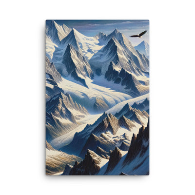 Ölgemälde der Alpen mit hervorgehobenen zerklüfteten Geländen im Licht und Schatten - Dünne Leinwand berge xxx yyy zzz 61 x 91.4 cm