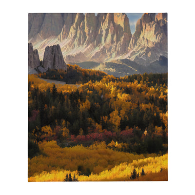 Dolomiten Berge - Malerei - Überwurfdecke berge xxx 127 x 152.4 cm