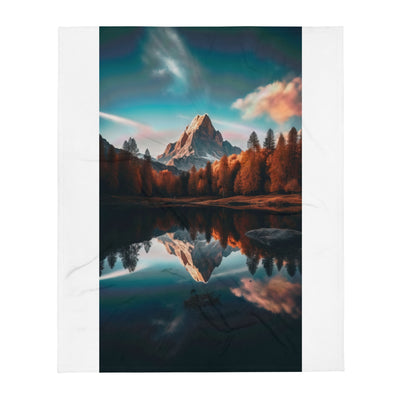 Bergsee, Berg und Bäume - Foto - Überwurfdecke berge xxx 127 x 152.4 cm