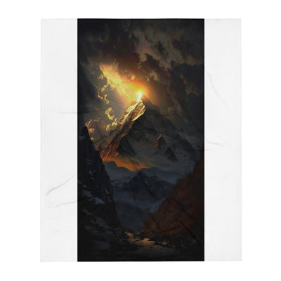 Himalaya Gebirge, Sonnenuntergang - Landschaft - Überwurfdecke berge xxx 127 x 152.4 cm