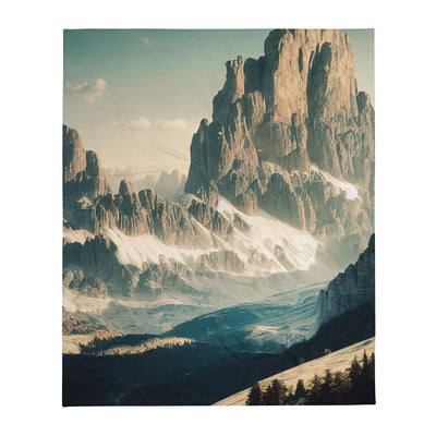 Dolomiten - Landschaftsmalerei - Überwurfdecke berge xxx 127 x 152.4 cm