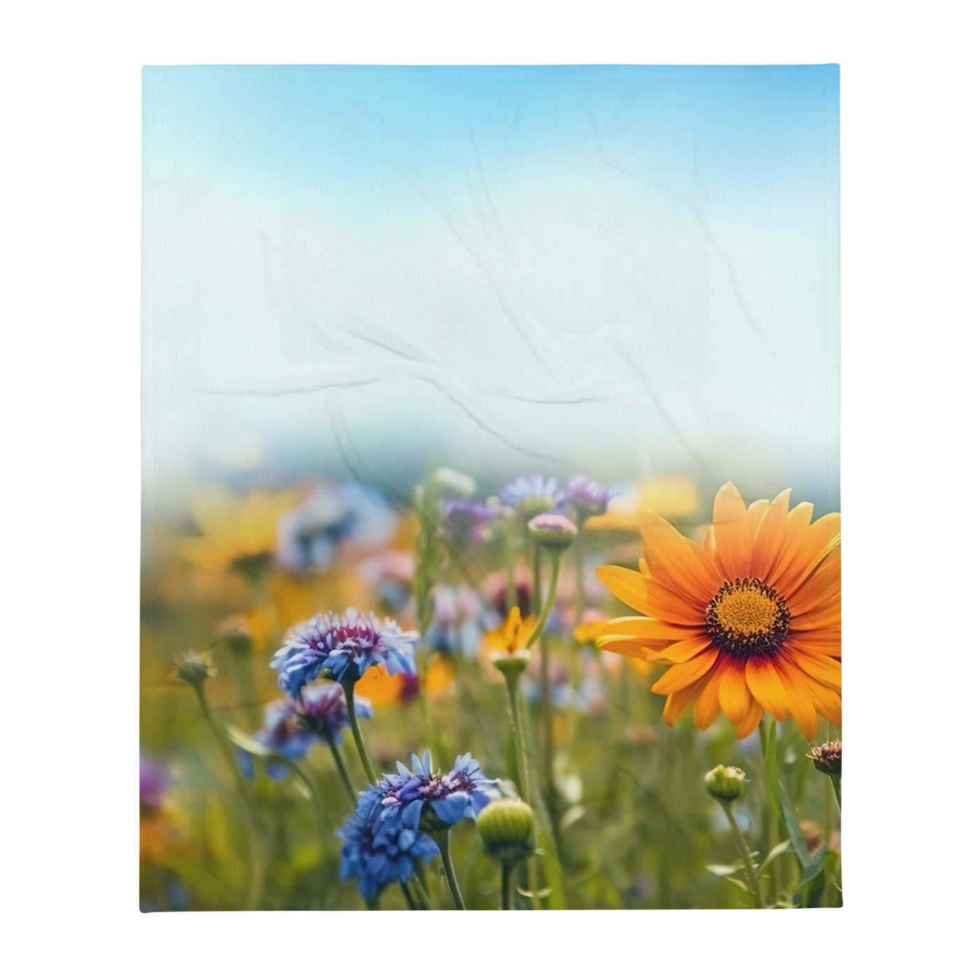 Foto von Blumen im Sonnenschein - Nahaufnahme - Überwurfdecke camping xxx 127 x 152.4 cm