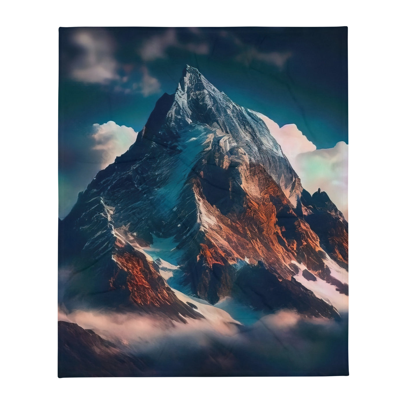 Berge und Nebel - Überwurfdecke berge xxx 127 x 152.4 cm